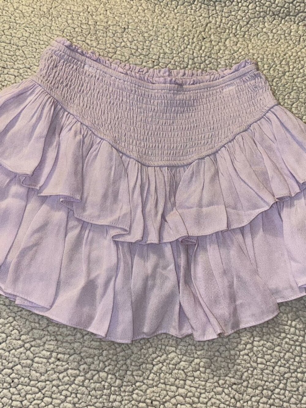 Rock n Rags -- lilac, ruffle skirt, elastic wasitband, built in shorts under